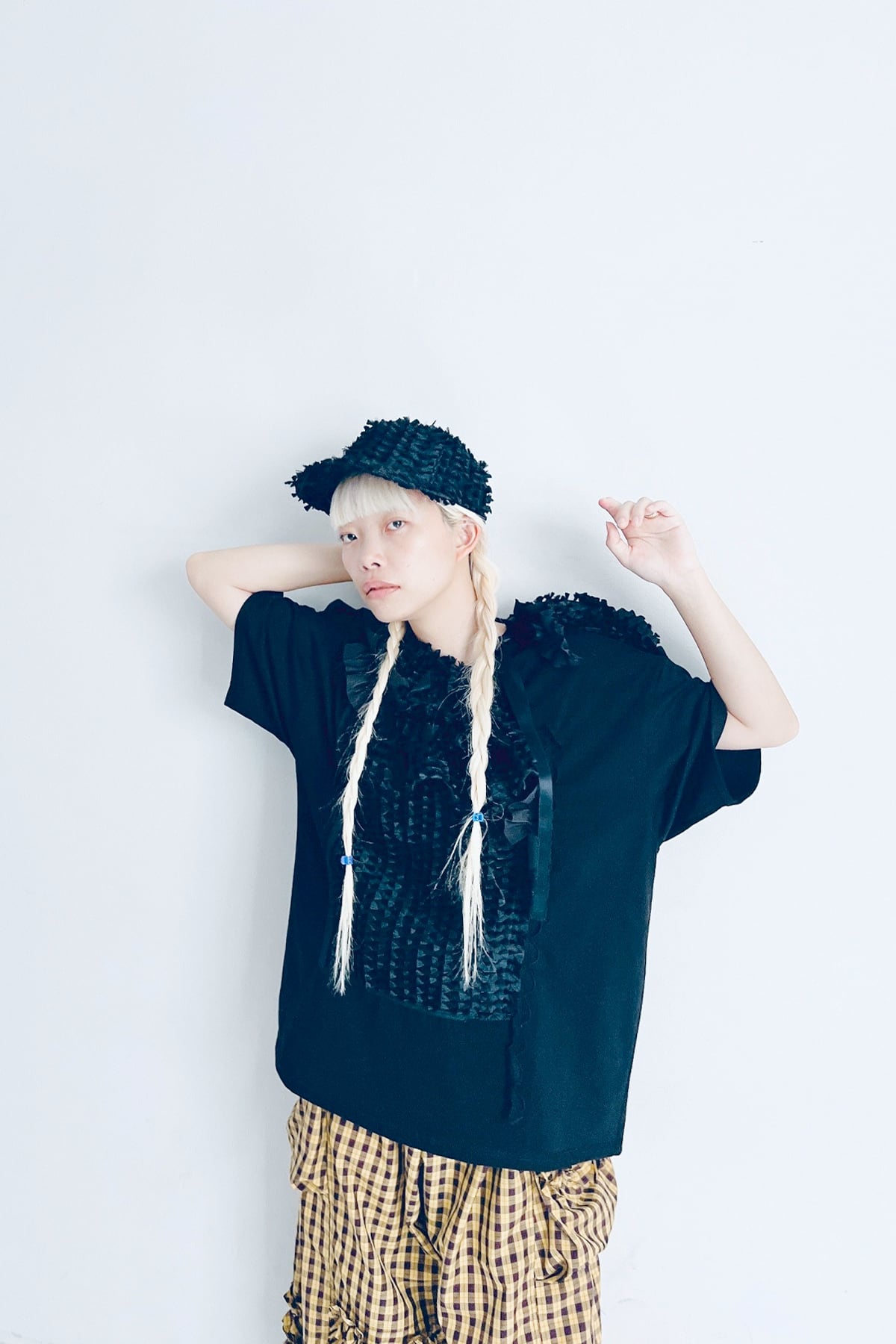 SQUARE RIBBON ORGANDY TEE / F2 | frankygrow concept shop