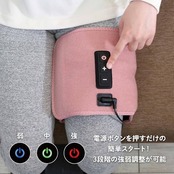 ゴリラのふたつかみ 太ももケア ふくらはぎケア 2way 片足ケア 電動 3段階調節(強・中・弱) タイマー10分 軽量 パープル ドウシシャ GRM-2501 PU
