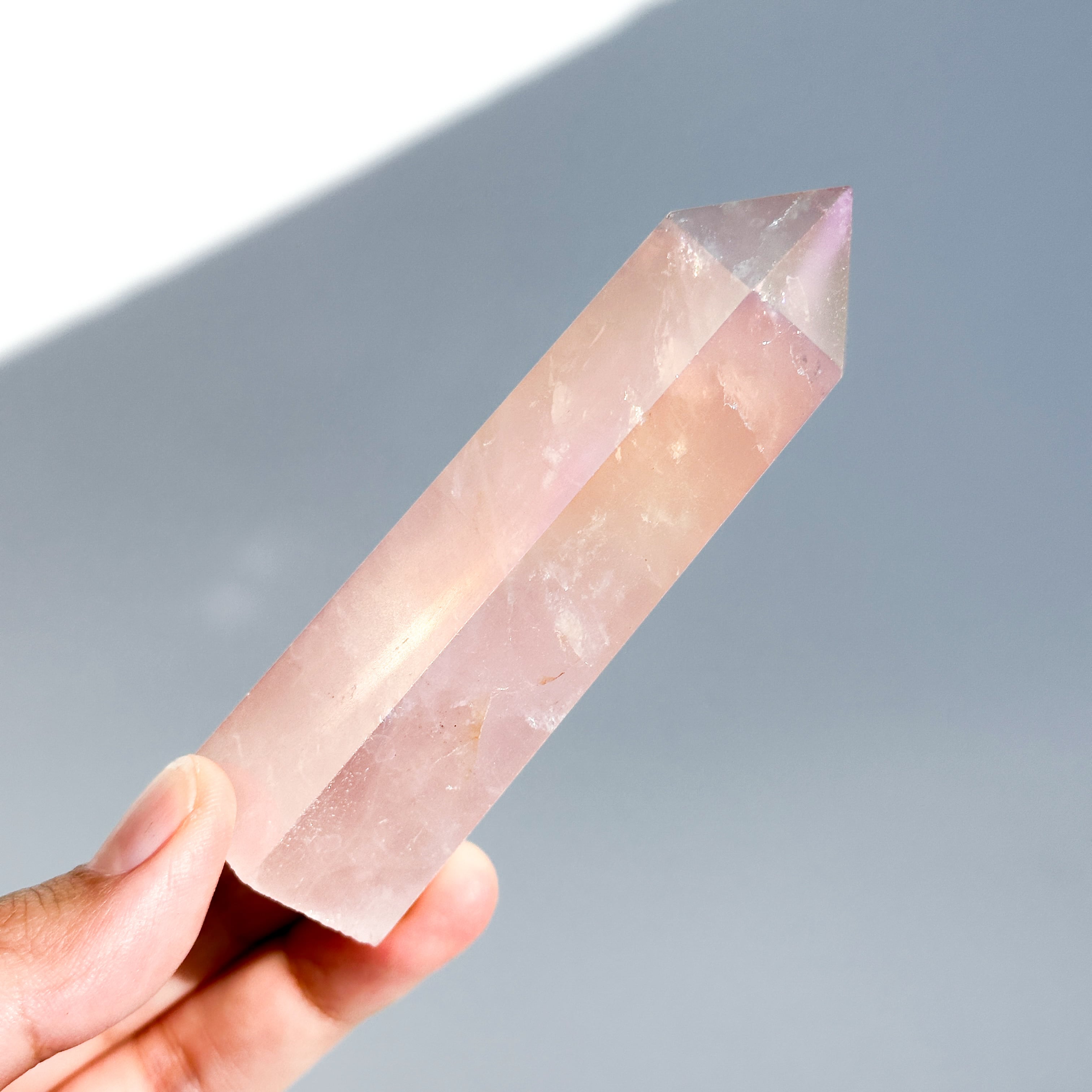 エンジェルオーラローズクォーツ タワー24✧ Angel Aura Rose Quartz