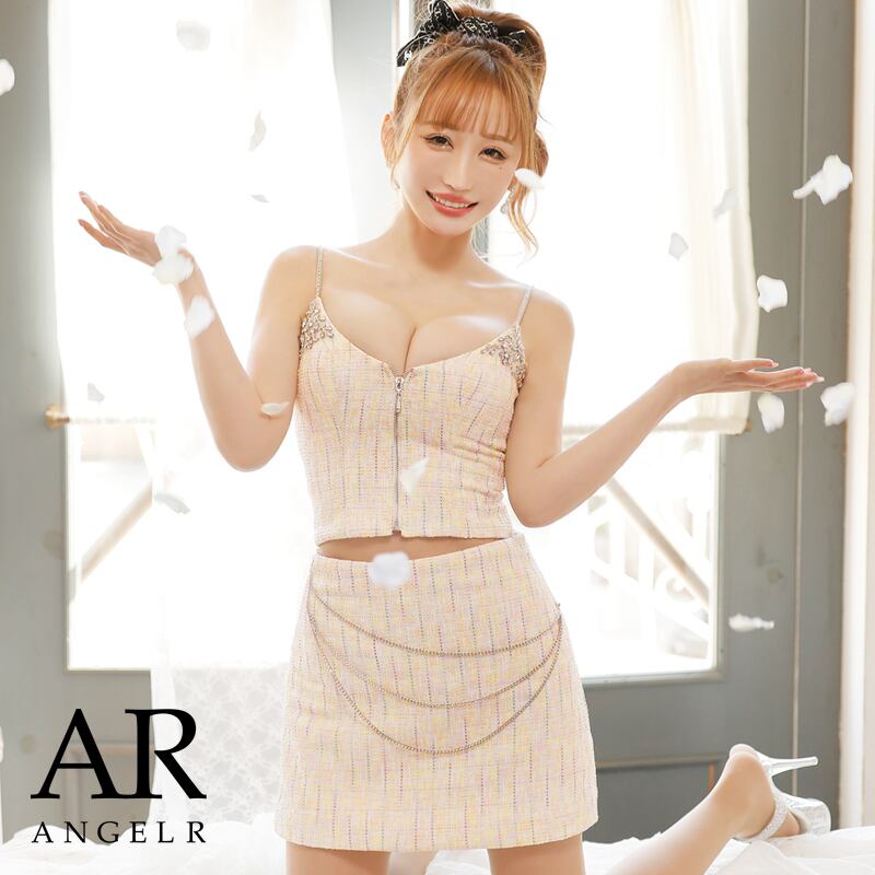 Angel r  ピンクツイード セットアップ ドレス