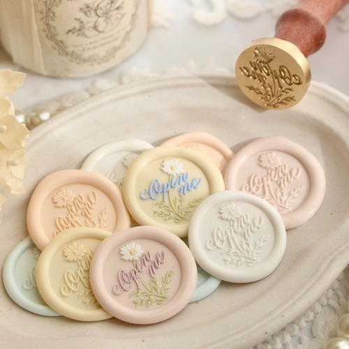 Wax seal stamp │Open me（Chamomile）【25mm】