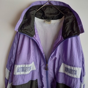 90s　プーマ　ナイロンジャケット　パープル　総メッシュ　7サイズ
