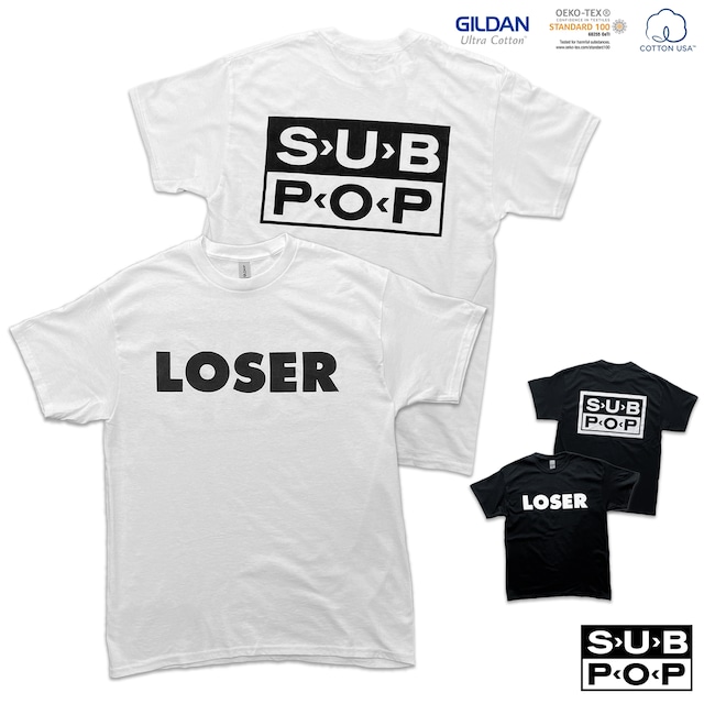 SUB POP 「LOSER 」 オルタナ　ロック　グランジ　バンド Tシャツ 【GILDAN USA】　2000-subpop-loser