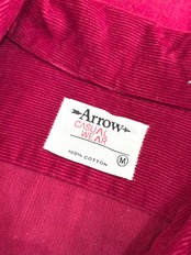 70s ARROW CORDUROY OPEN COLLAR SHIRT Size M