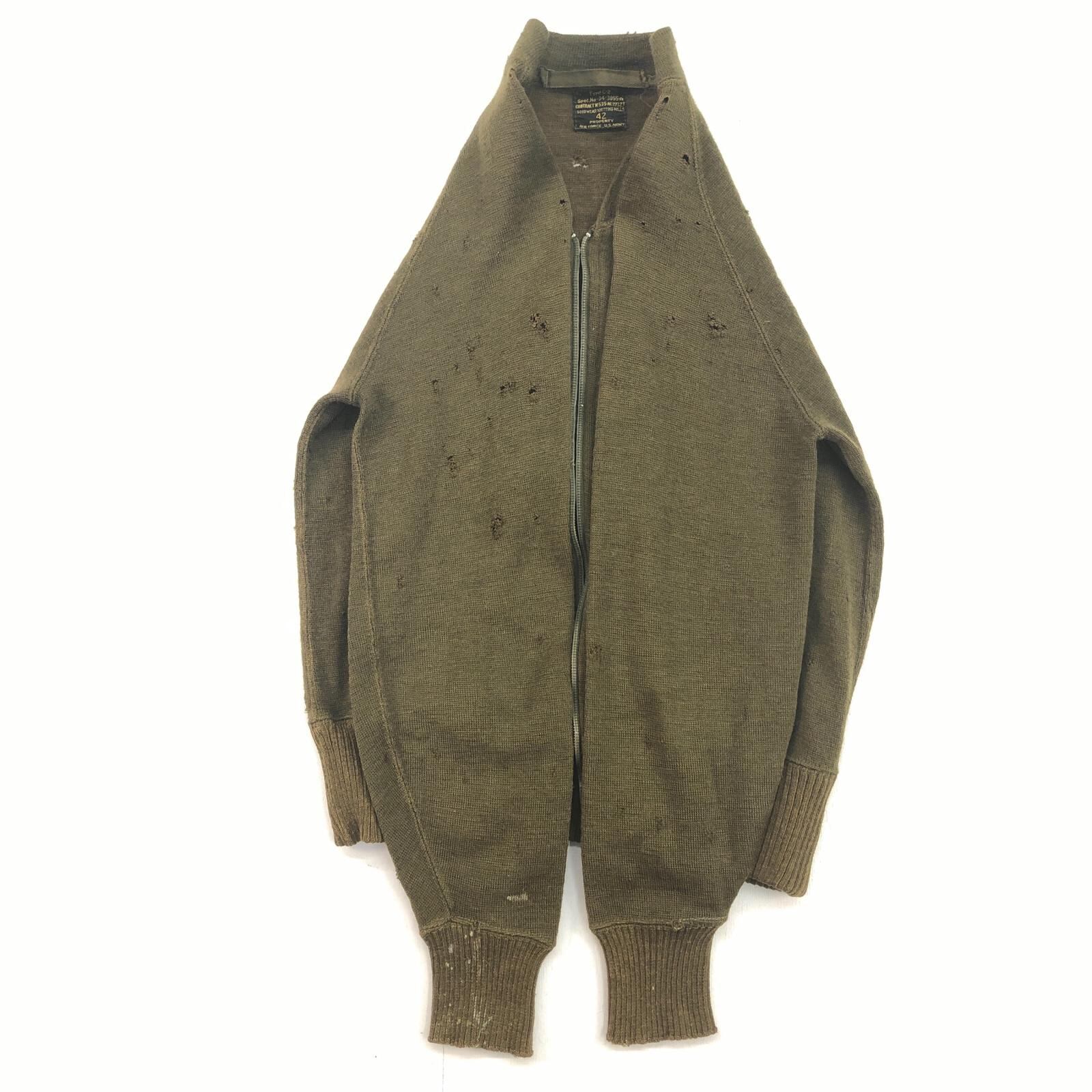 40s USAAF TYPE G-1 フライトニット U.S. ARMY AIR FORCE USAAF 40年代 C-2 KNIT SWEATER フルジップ
