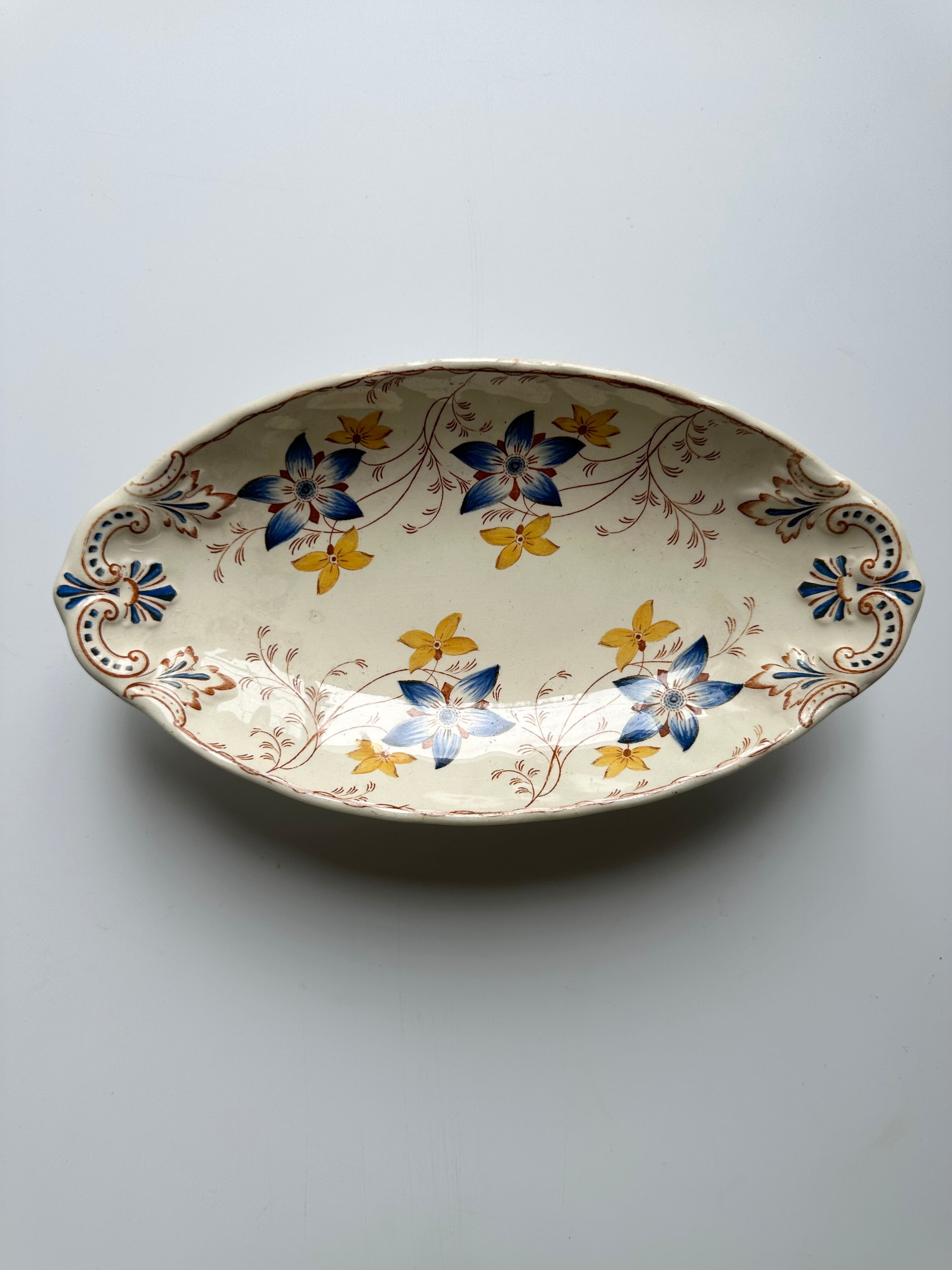 フランスアンティーク クレイユモントロー 枯れた シェル型ラビィエ フランスアンティーク クレイユモントロー 枯れた シェル型ラビィエ