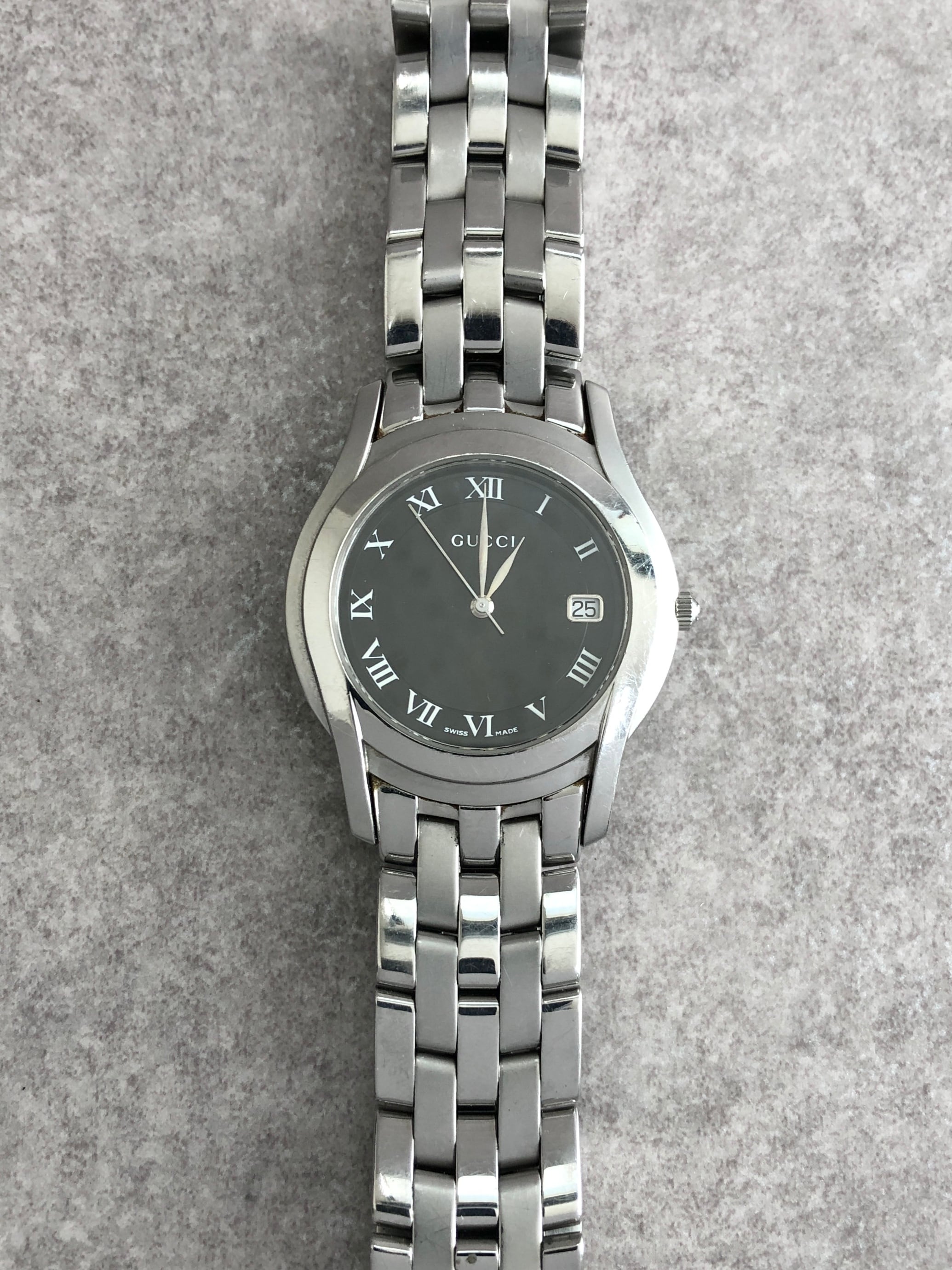 GUCCI グッチ 腕時計 シルバー ステンレススチール 5500M クウォーツ