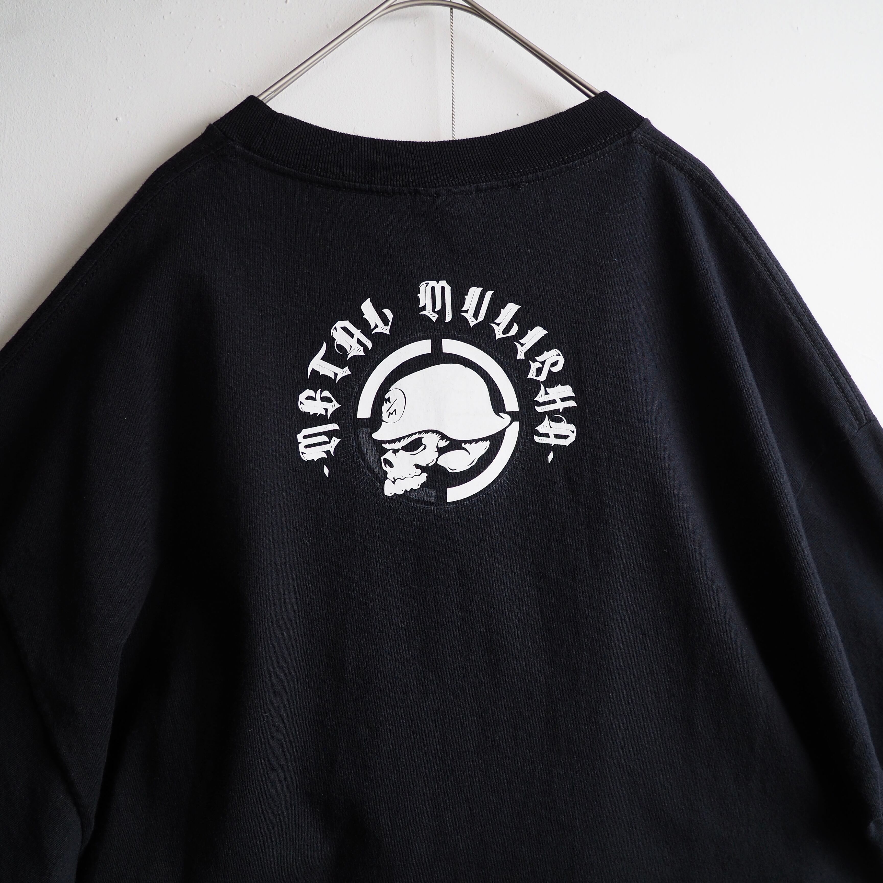 Bone prayer human graphic printed Black loose S/S Tee