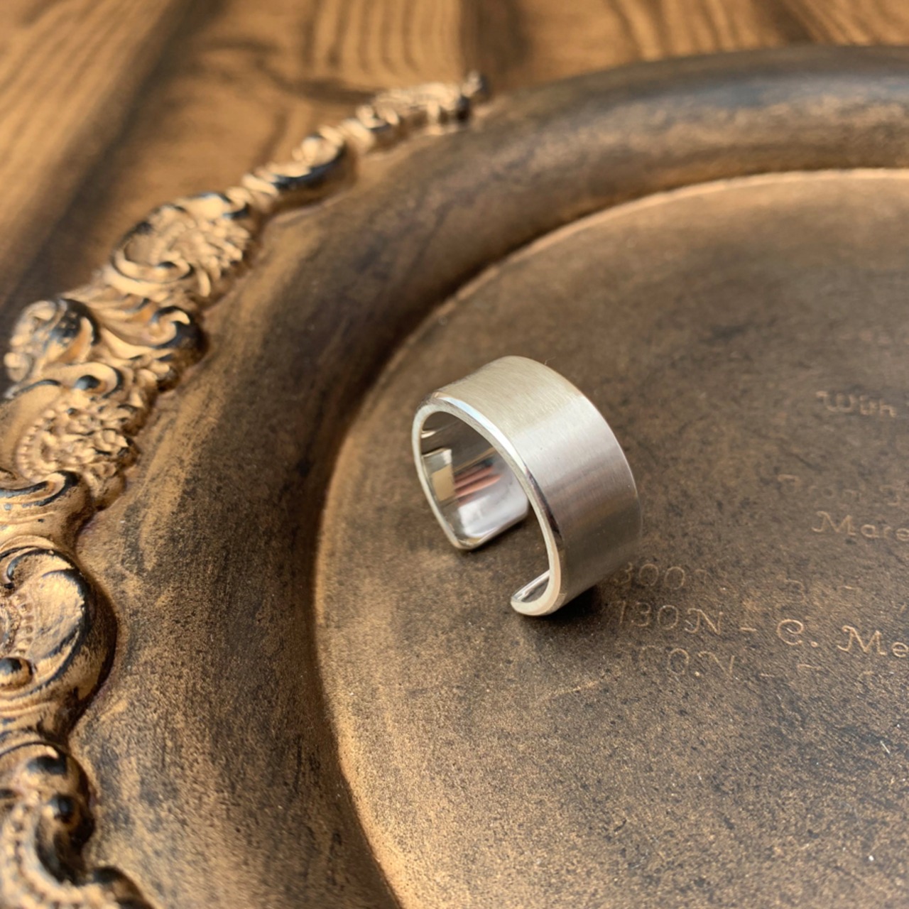 シルバーカットエッジリング