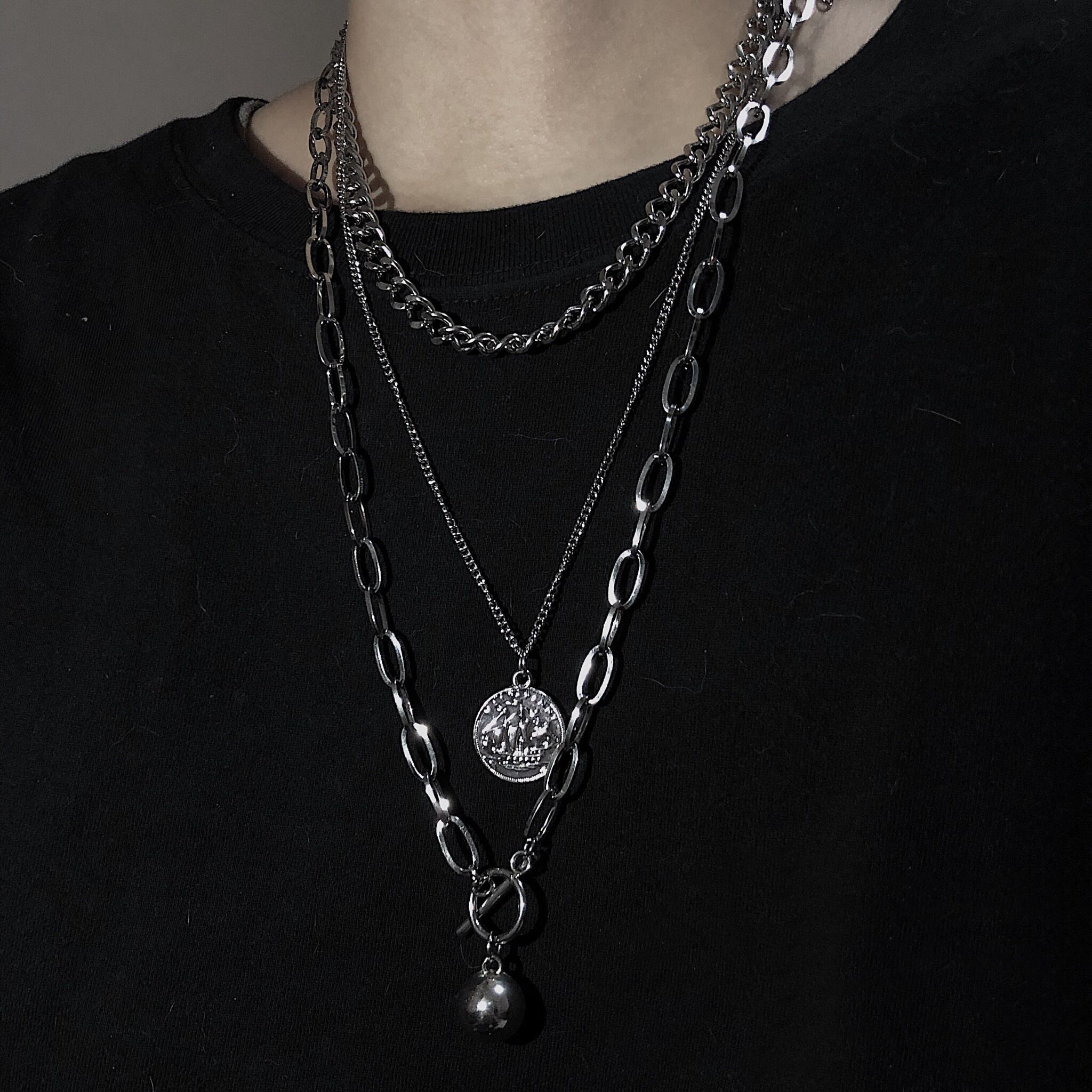 【即納】Triple necklace Ot19