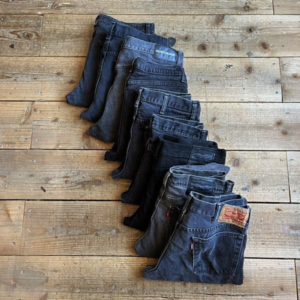 1点物◇Style & Coブラックジーンズ黒デニムパンツ古着LレディースXL