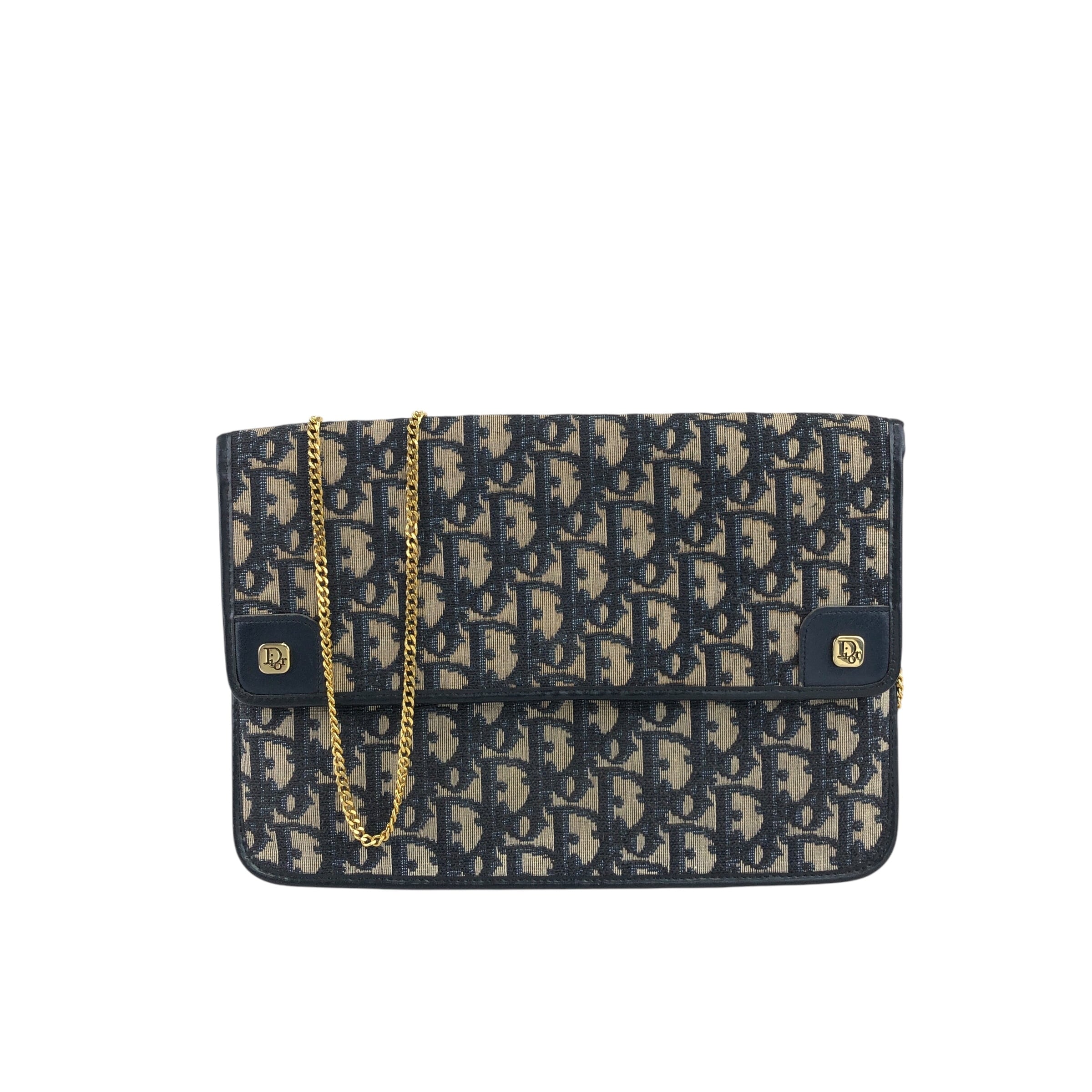 ヴィンテージ✨Christian Dior トロッター チェーンショルダーバッグ Christian Dior】クリスチャンディオール『トロッター柄 チェーン