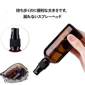 6個 スプレーボトル50ml 茶色 遮光瓶 霧吹き 詰替ボトル アロマスプレー 容器 遮光スプレー ガラス製