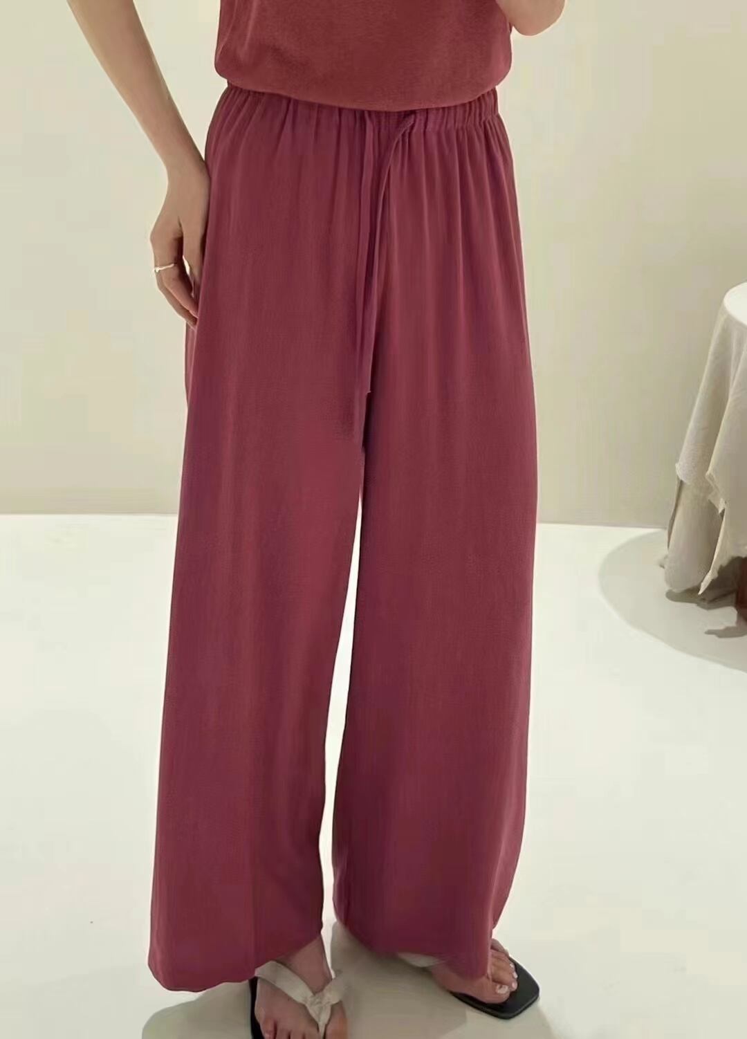 リネンブレンドイージーパンツ　AJ22085-9968