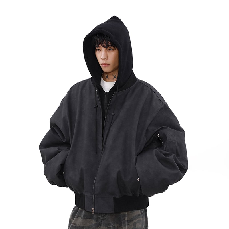 MRNEARLYレイヤードデザインフード付きジャケット