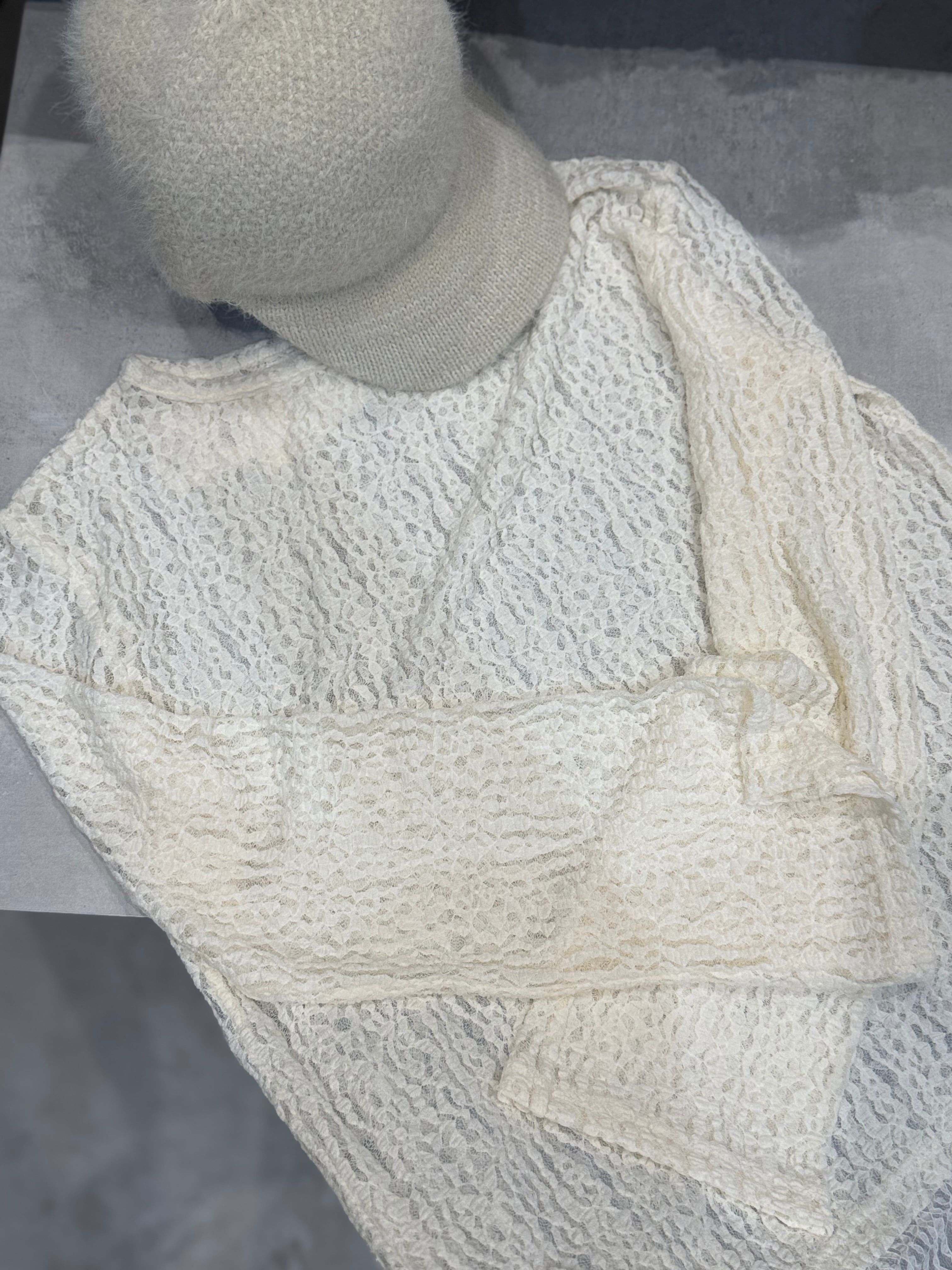 【SELECT】ストレッチレースプルオーバー 15-0702