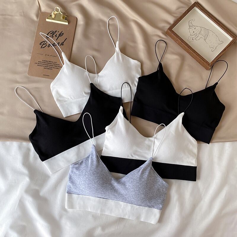 2020年の新しいセクシーなチューブトップキャミソールラップチェストスチールリングなしアンチグレアスポーツ下着ブラジャー女性 ドラファッションホール12191929892