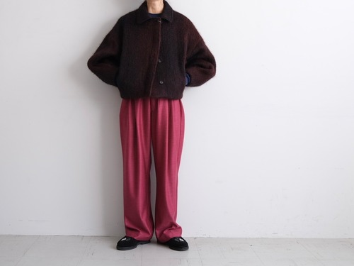 KANEMASAPHIL” 24G Mohair Trouser Burgundy”