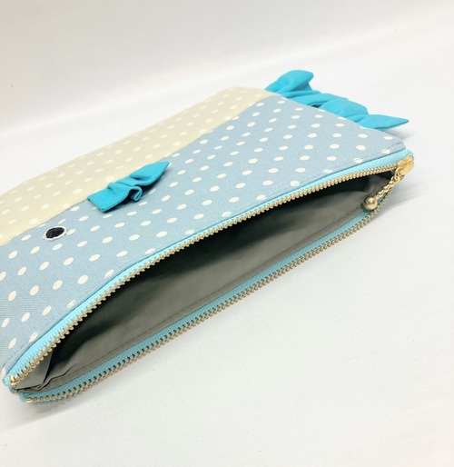 ハコフグ 　フラットポーチ｜とりさん工房ーかわいいハンドメイドポーチ