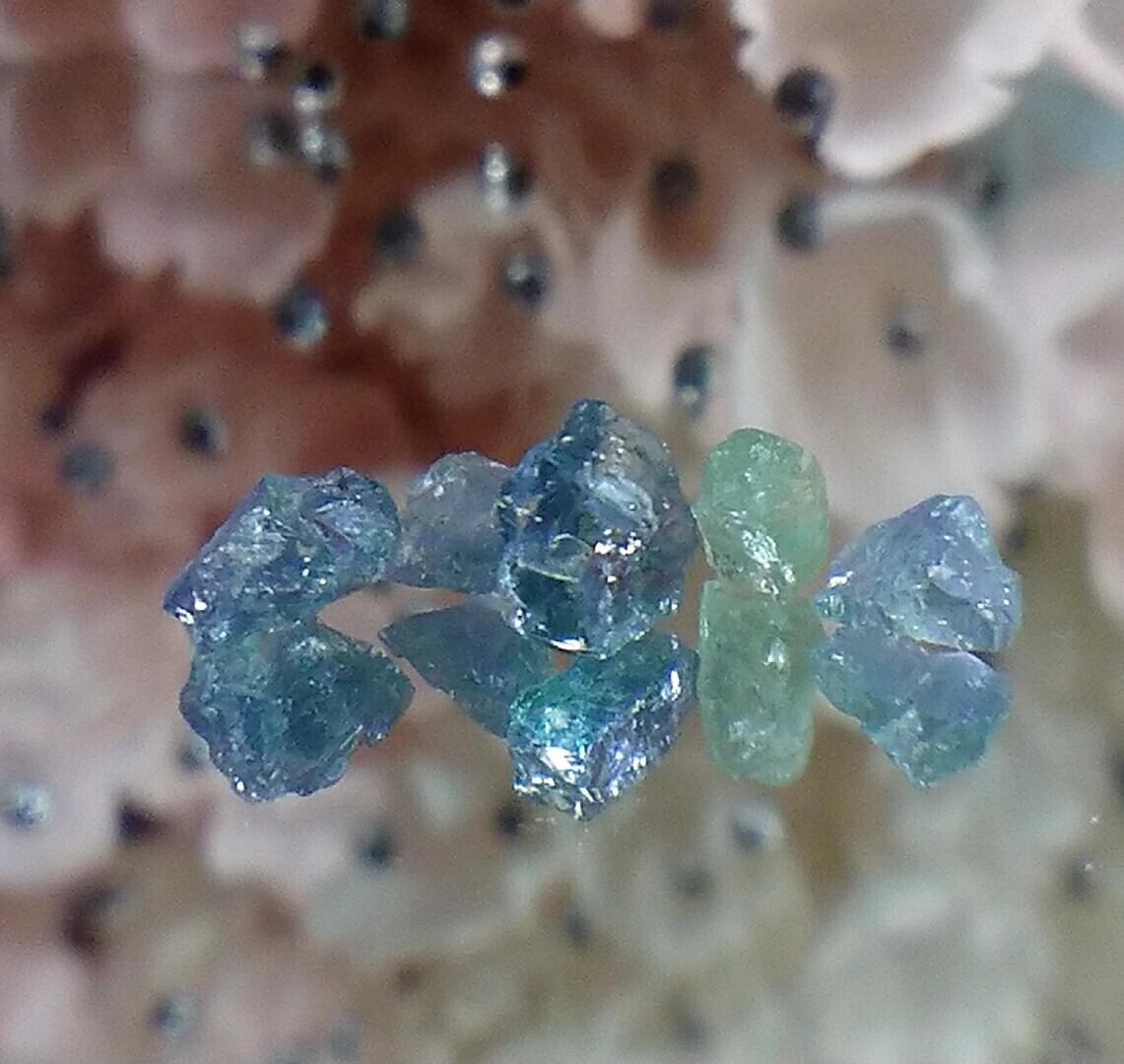 天然石ブルーグリーンコーネルピン天然石リングルース