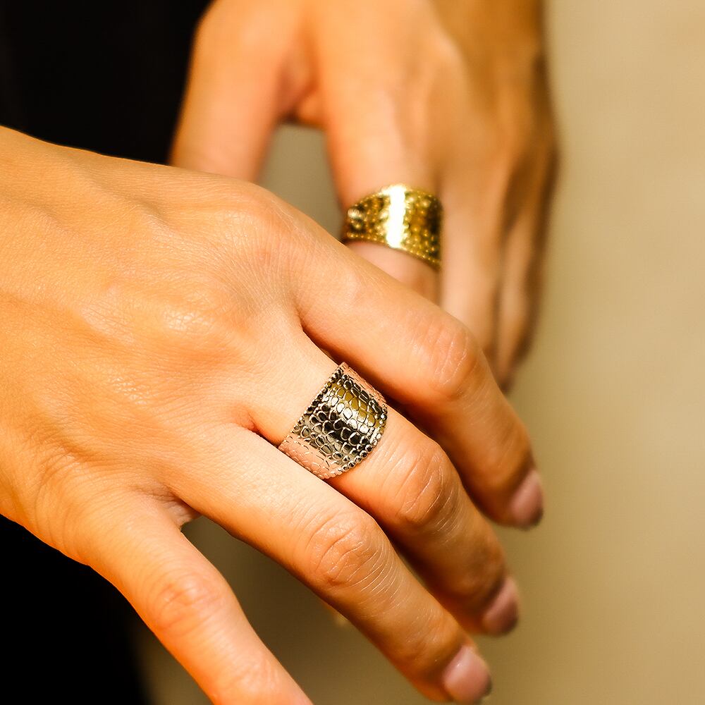 【年始セール】Bohemian resort リング クロコダイル 指輪 ステンレス mnk23