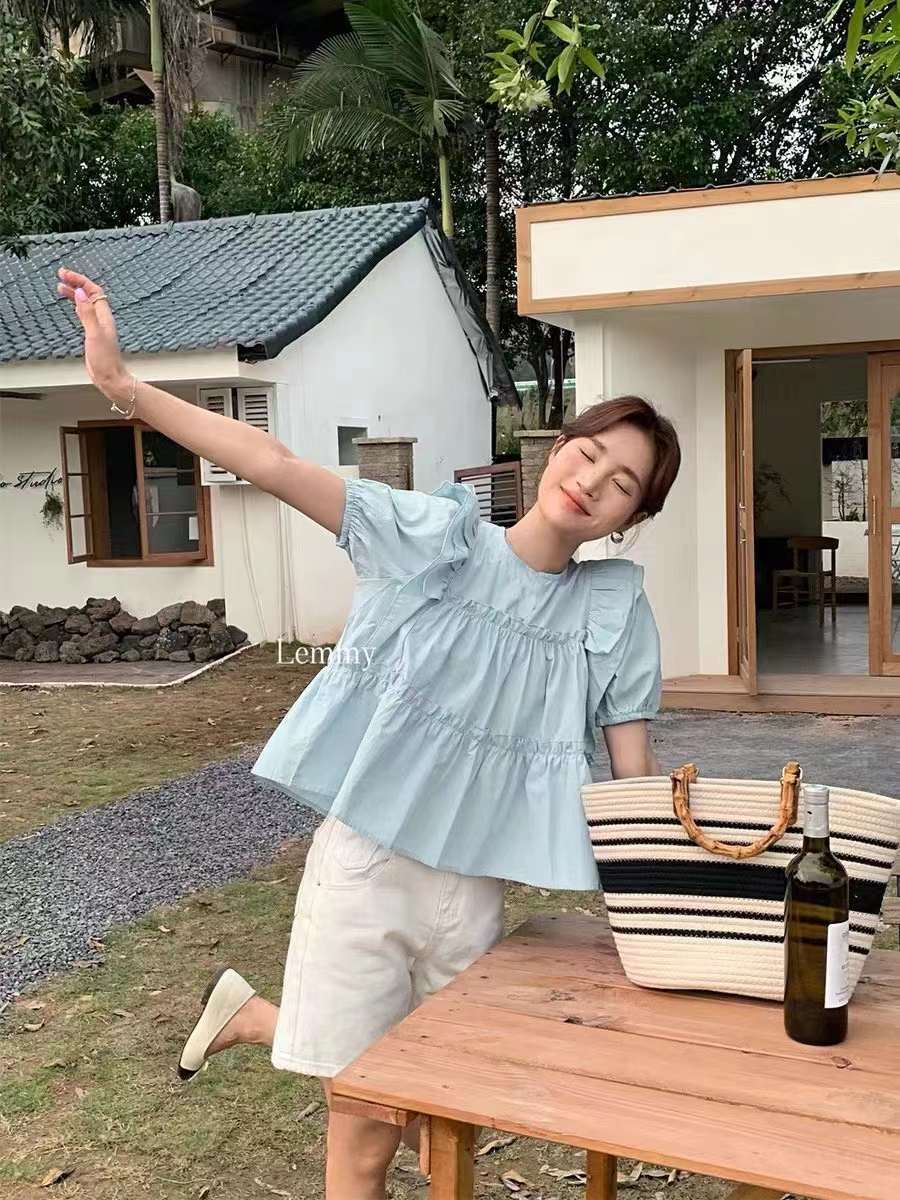 フリルブラウス　AJ22103-9955