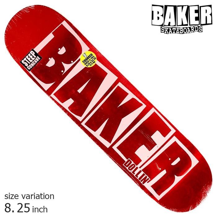 BAKER DOLLIN BRAND LOGO RED B2 8.25 inch ベイカー ベーカー デッキ