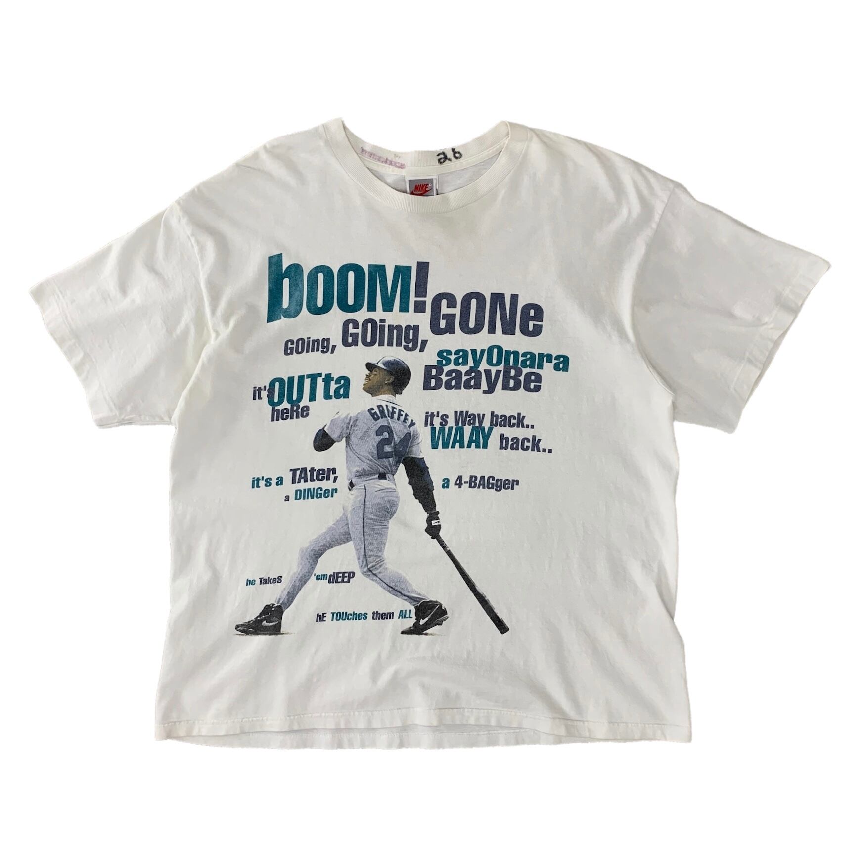 . 's NIKE × Kenneth Griffey Jr. tee 白 Lサイズ プリント T