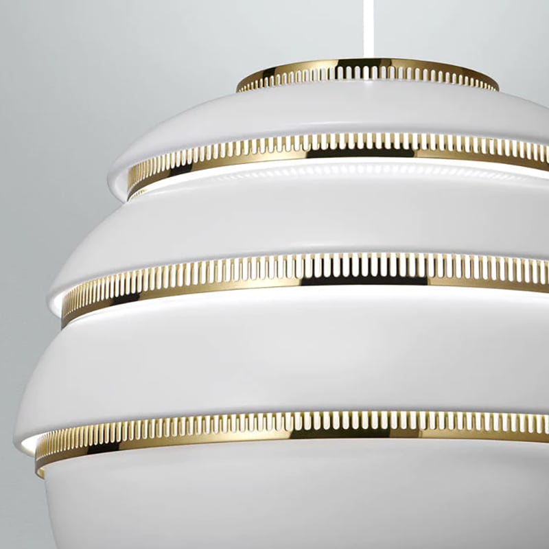 ペンダント A331 ビーハイブ ホワイト / ブラスメッキリング