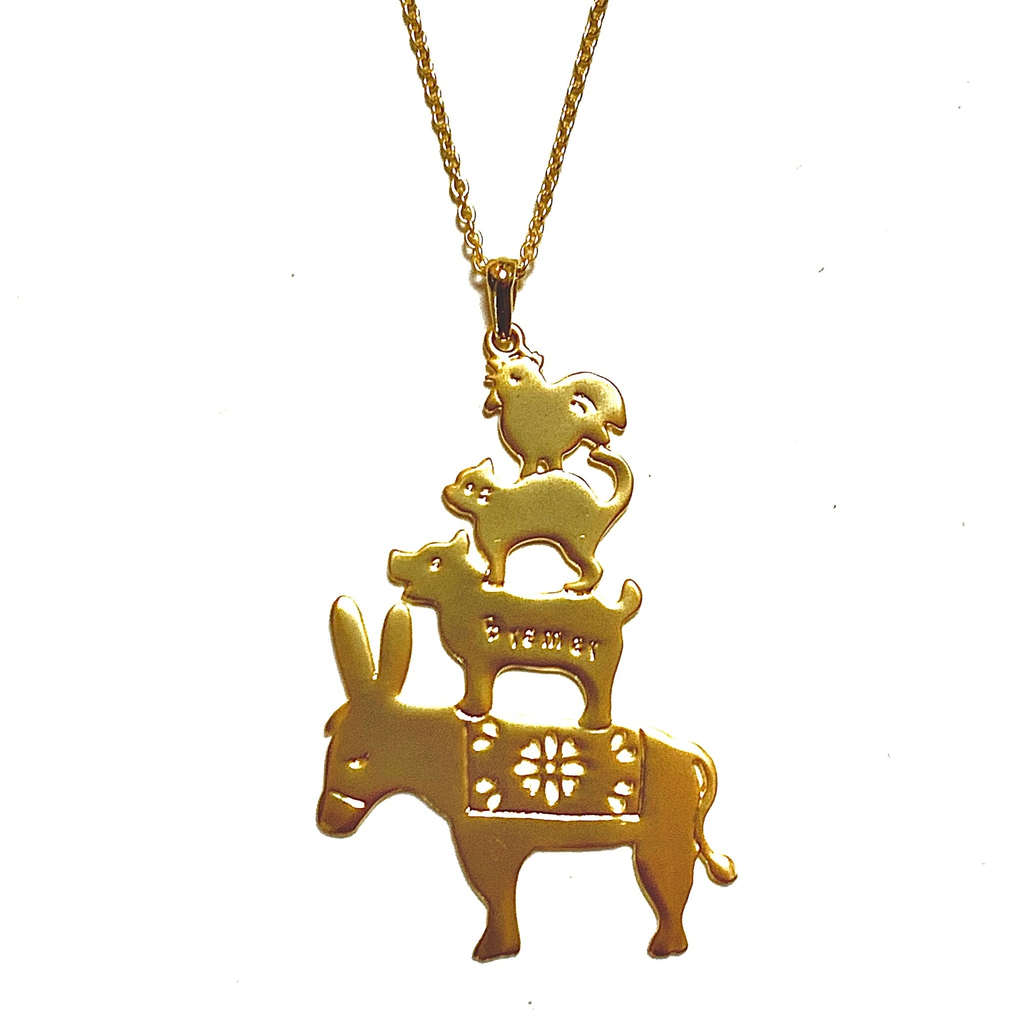 ブレーメンの音楽隊ネックレス GLD | 【torinica accessories