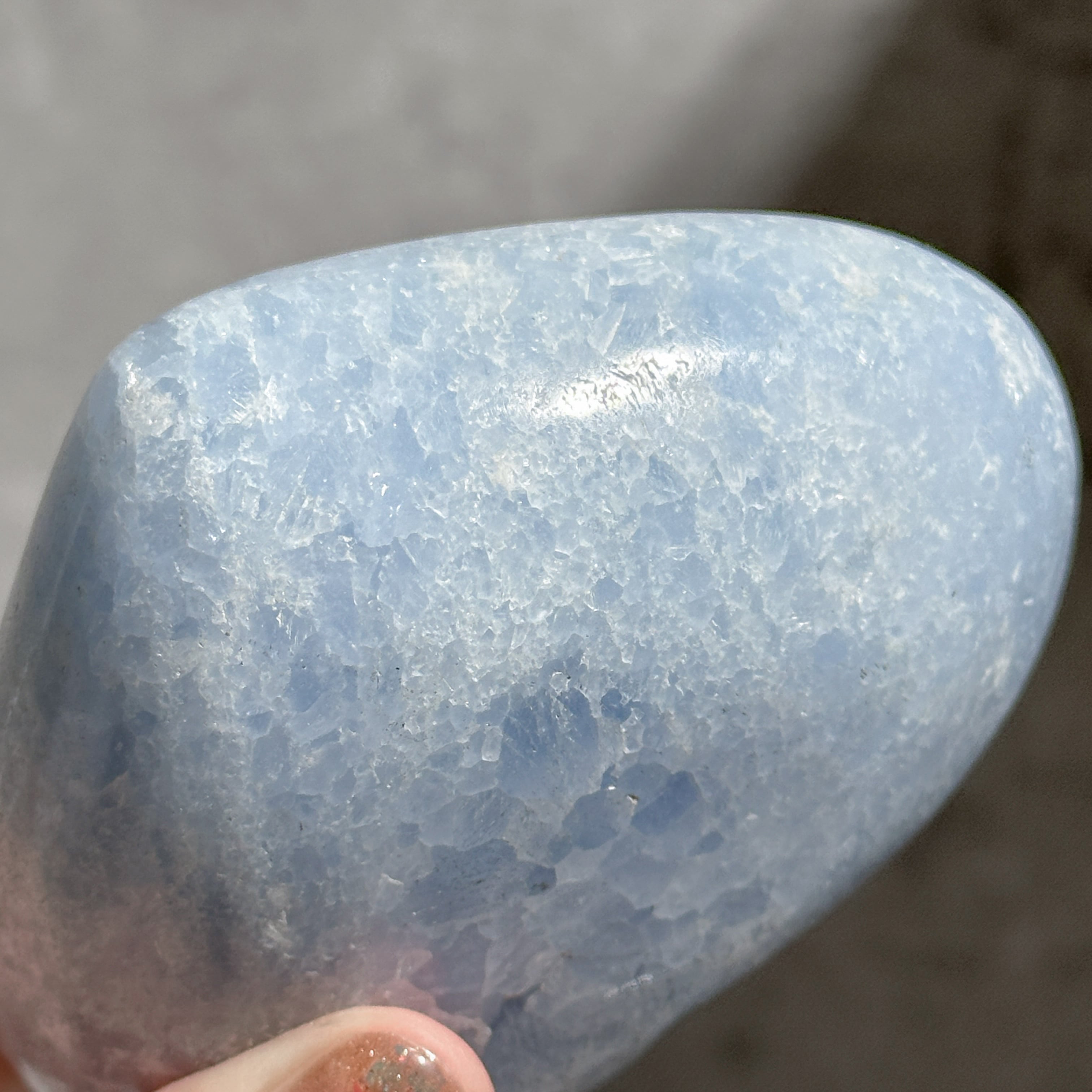 コロン♡Bigセレスタイト ハート35♡ Celestite ♡ 天然石・鉱物