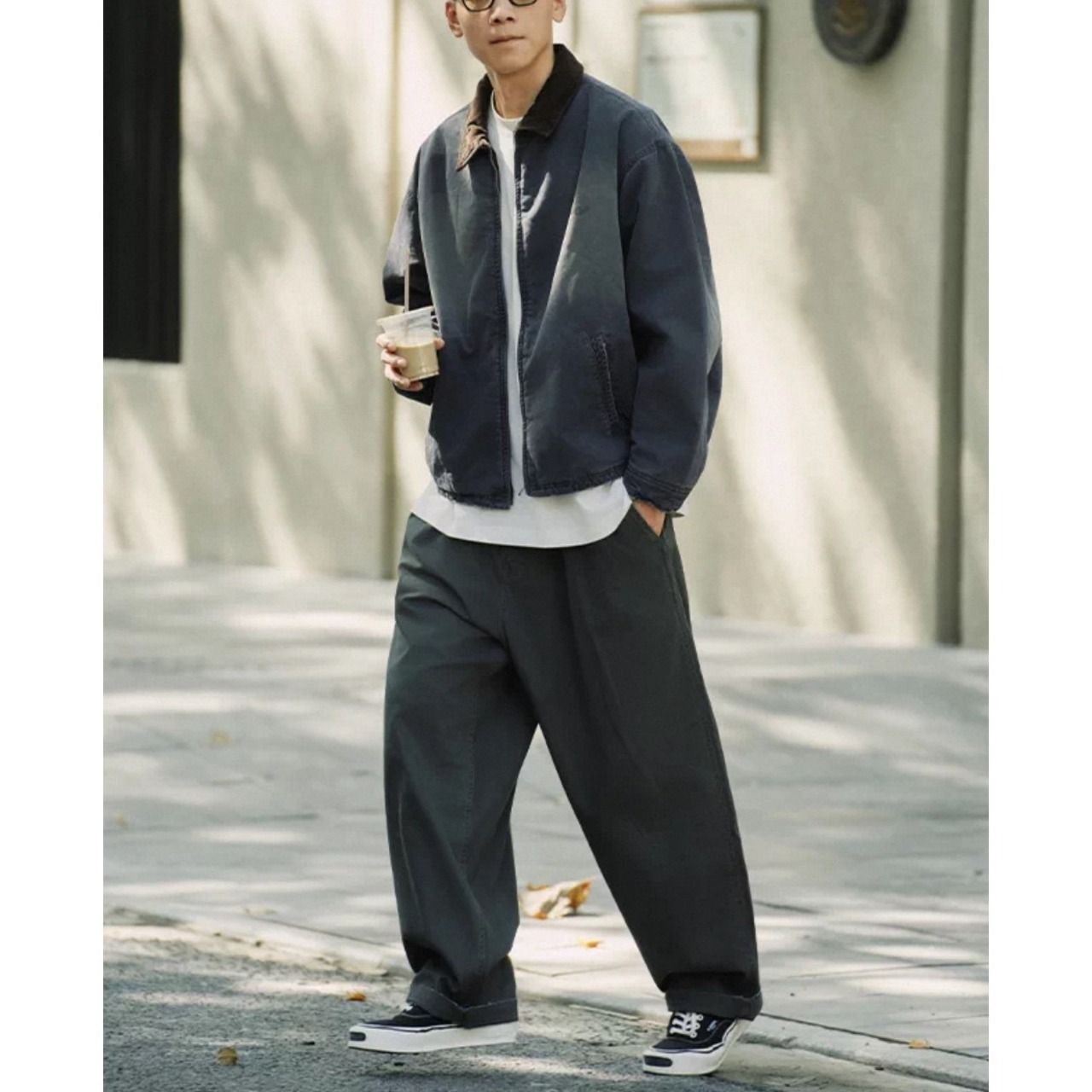 Corduroy collar zip-up jacket 1219 - 9