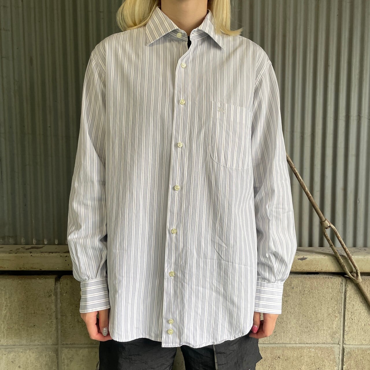 BURBERRY LONDON バーバリー ピンストライプシャツ ドレスシャツ 