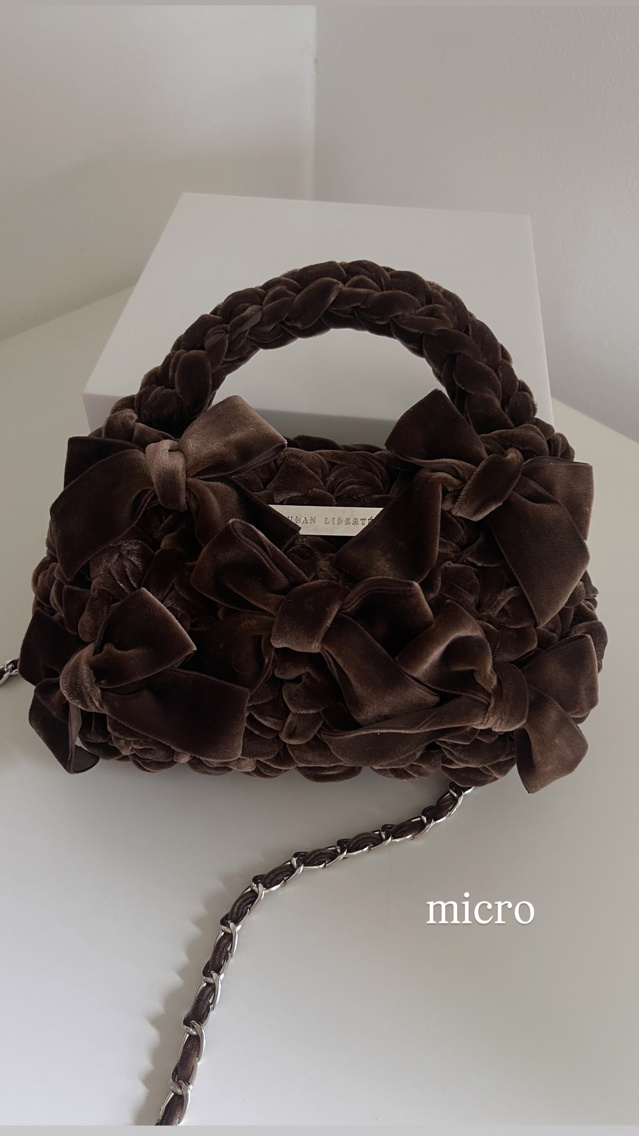【11/28限定予約販売】velvet ribbon bag  micro
