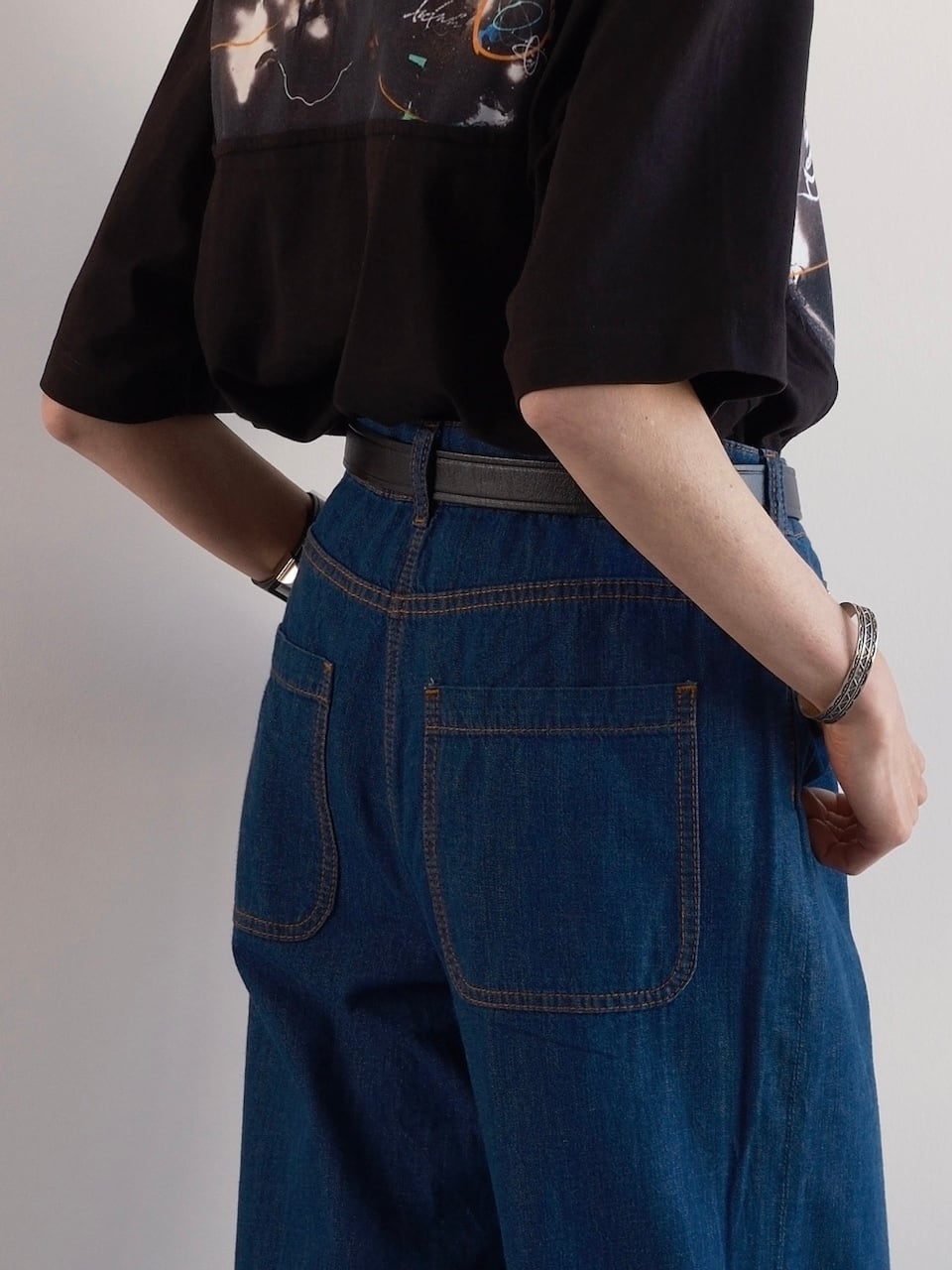 DRIES VAN NOTEN WIDE STRAIGHT DENIM PANTS | dear closet