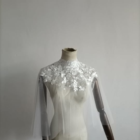 新品定価61,560円タグ付き お花ぽんぽん立体咲きチュールレースケープボレロ 楽天市場】軽やかで可愛らしい！選べる4色 シースルー ケープ