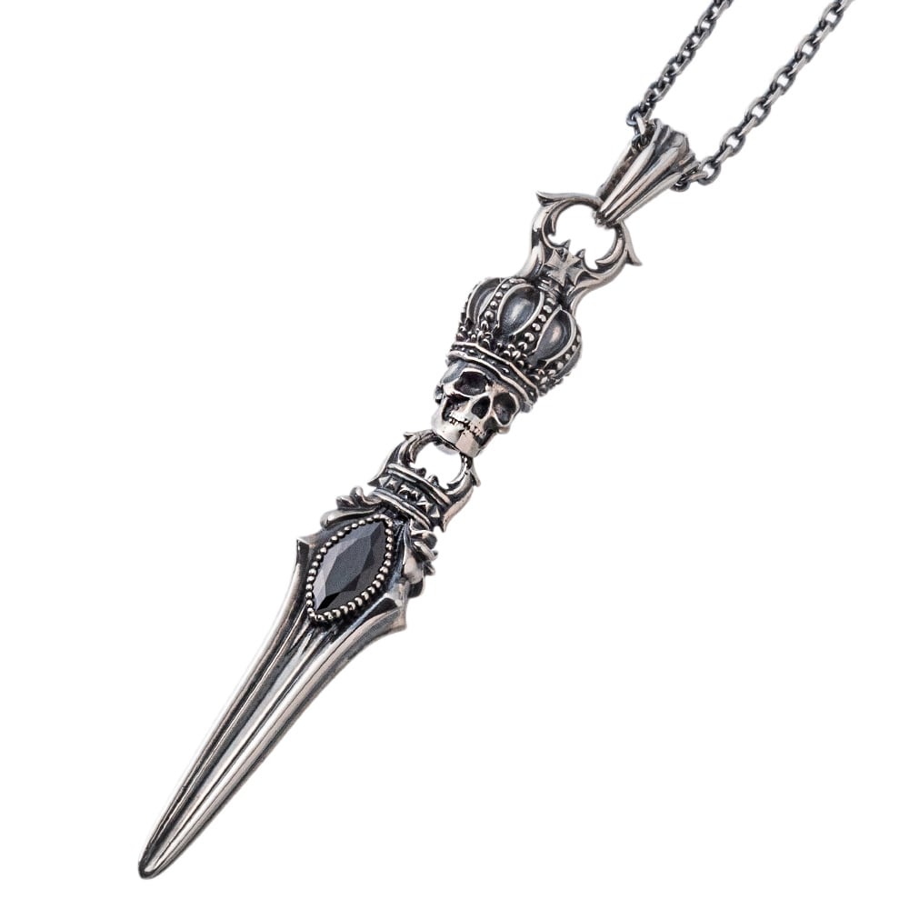 スカルクラウンダガーペンダント AKP0129 Skull Crown Dagger Pendant ...