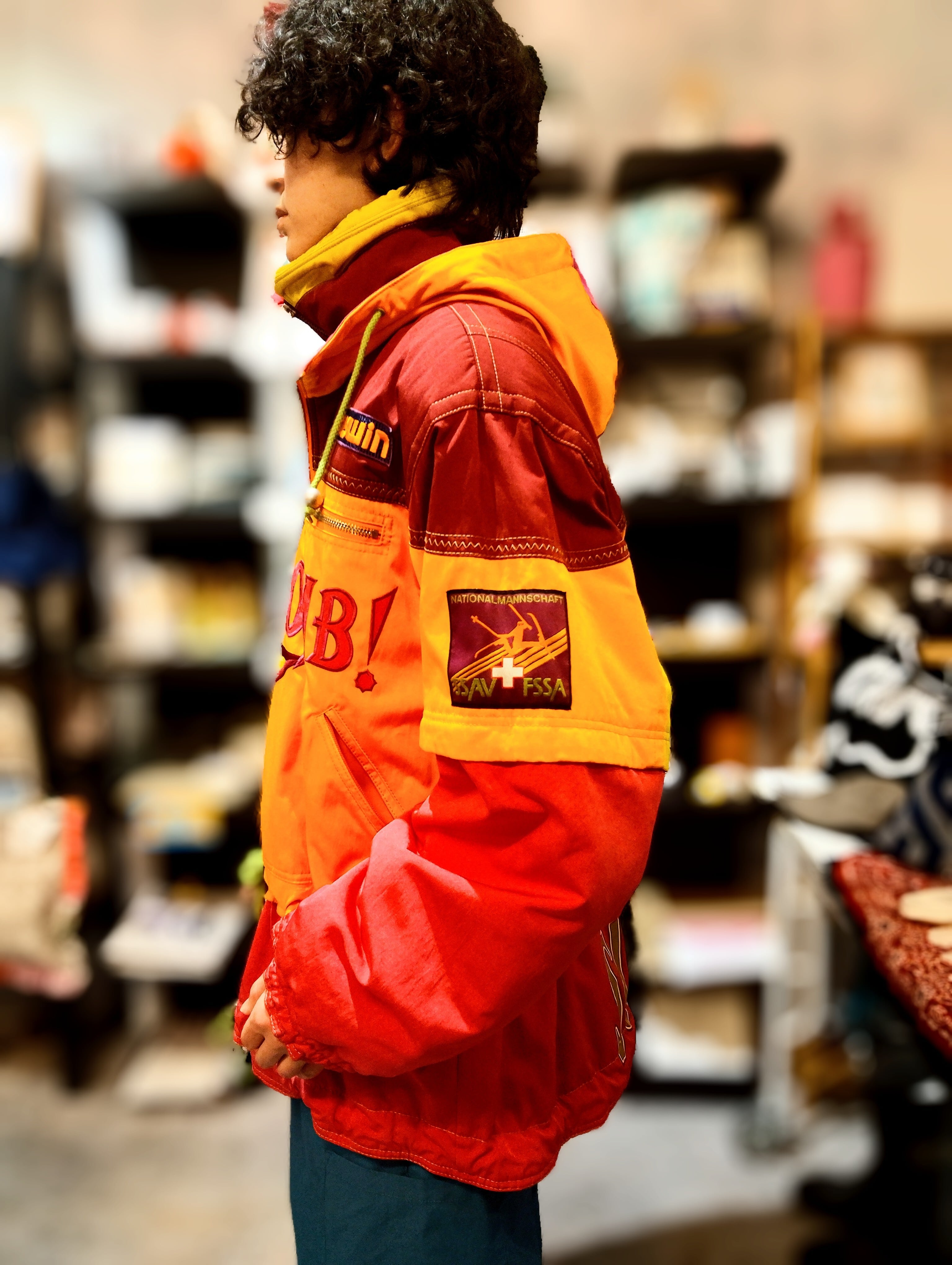 SALE 極美品 '90 Rare vintage GoldWin Rodeo Bomb Ski Race Jacket