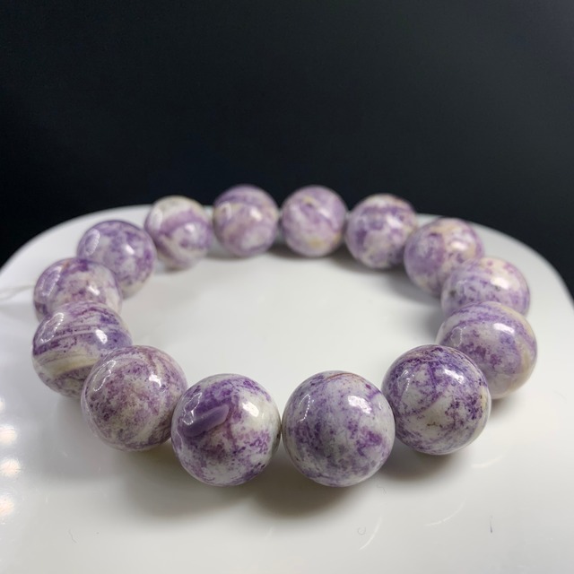 b134 希少な大玉★大玉ティファニーストーンブレスレット