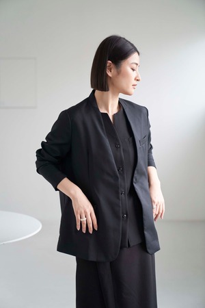 5/15まで / Mood Jacket / No-Collar - BLACK