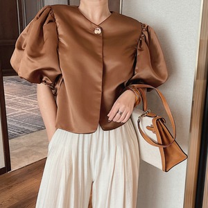 Puff sleeve top in 2 colors S1280