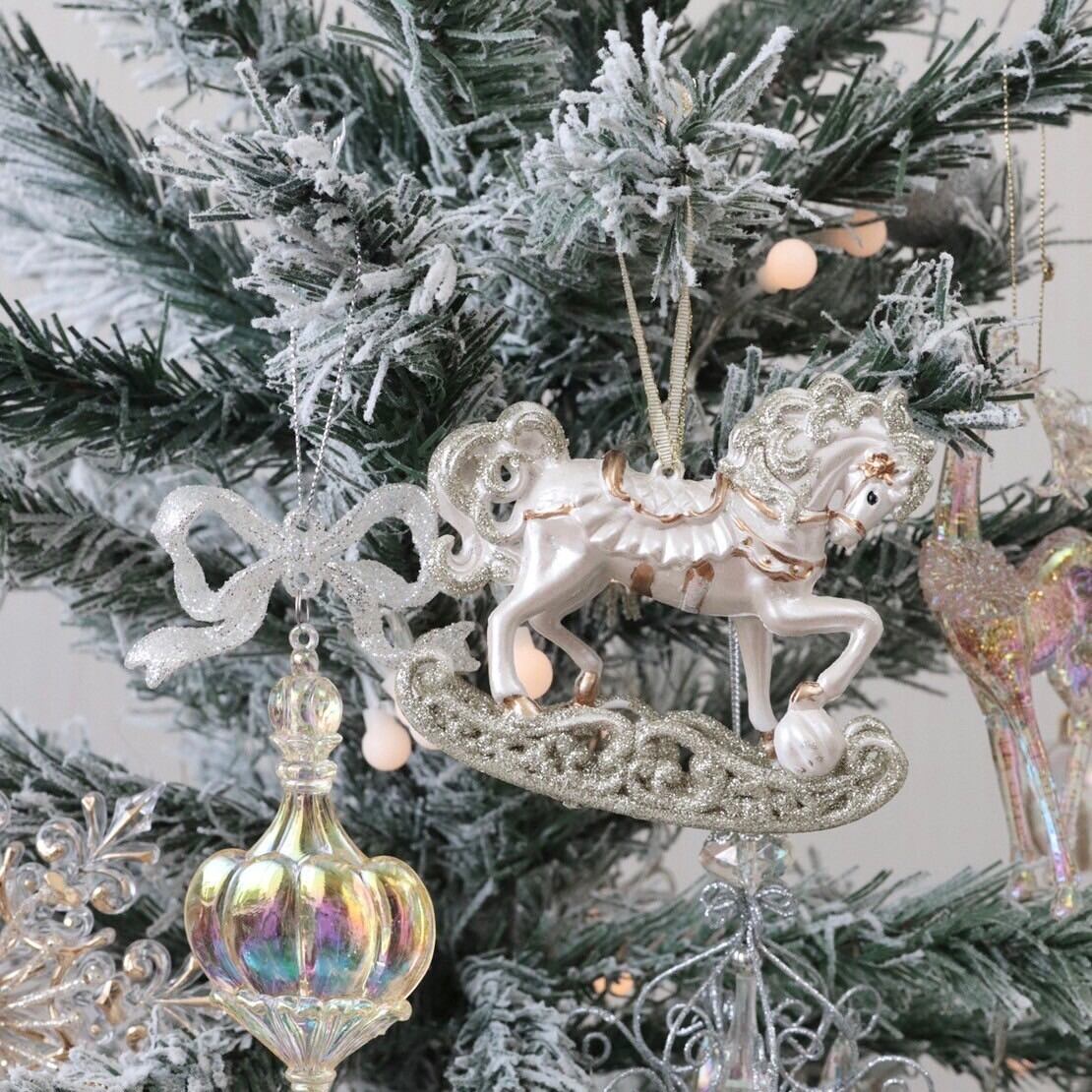 Rocking horse ornament / ロッキングホース オーナメント ［ホワイト