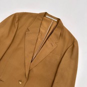 シルク100%◆Mademoiselle NON NON SPORTS マドモアゼルノンノン テーラードジャケット 薄手 Mサイズ/ブラウン系/レディース パパス