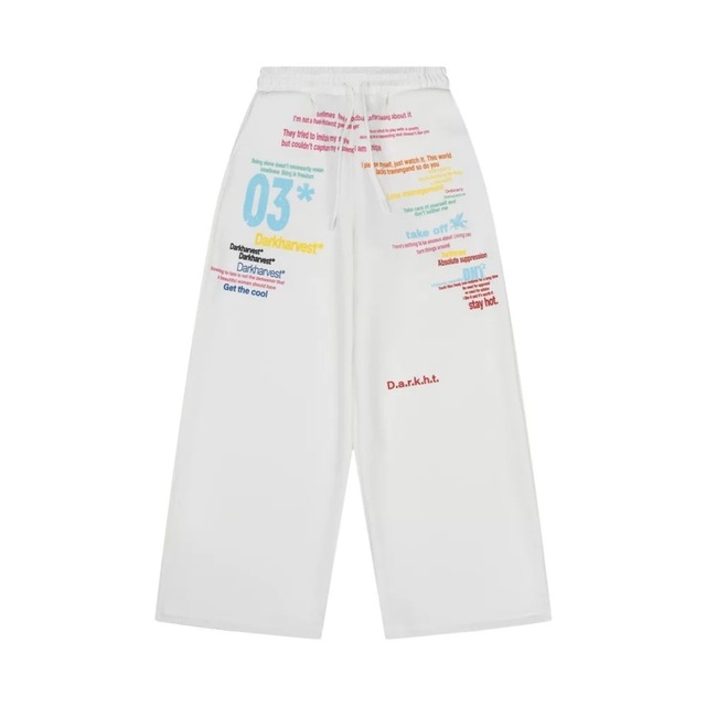 カラフルレタリングボリュームスウェットパンツ 3col   R02589