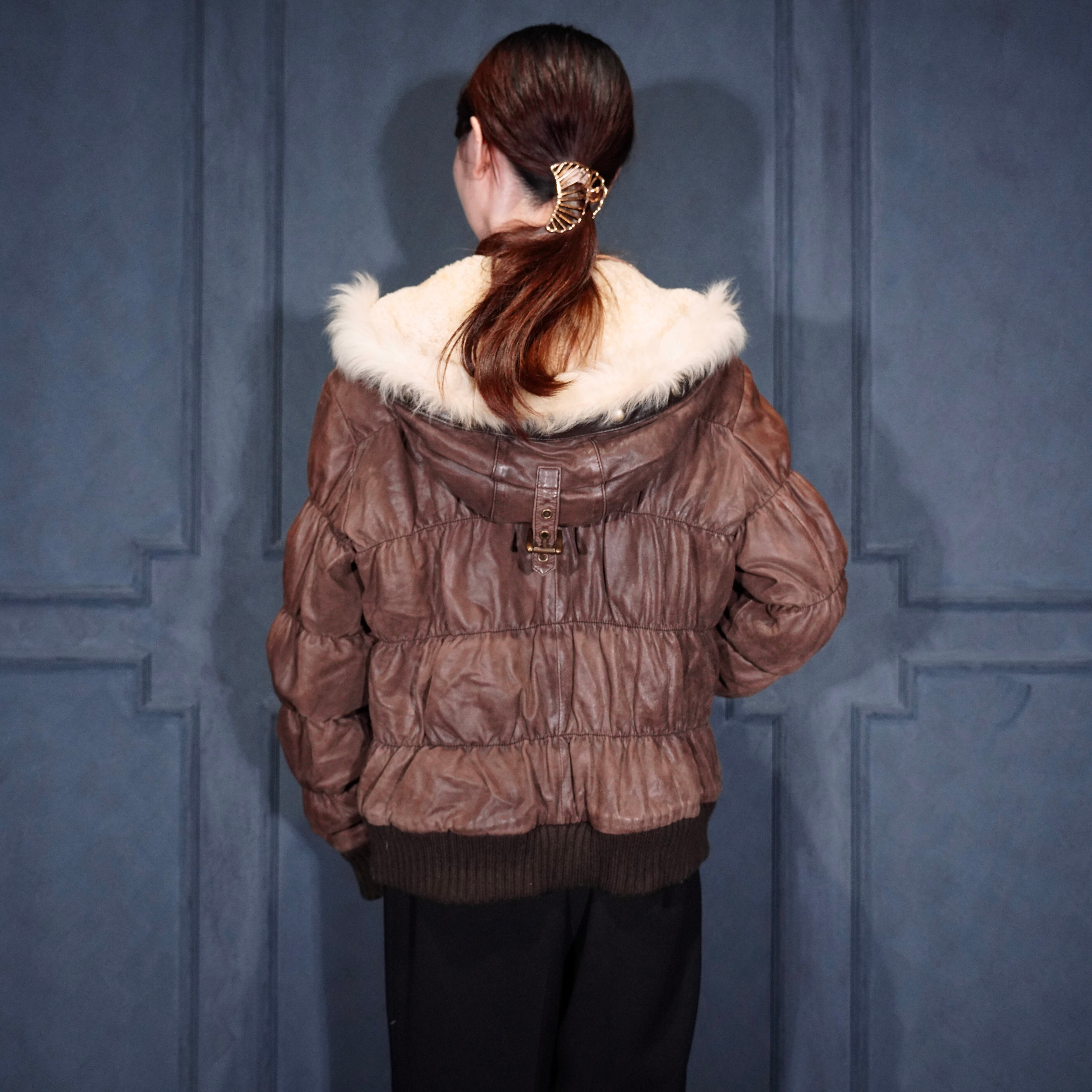UGG - UGG ブルゾン UGG AUSTRALIA FUR LEATHER HOODIE ZIP UP BLOUSON/アグオーストラリア
