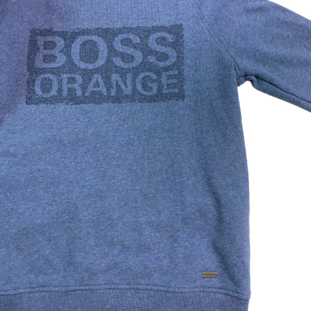 ヒューゴボス ボスオレンジ トレーナー M 青 古着 HUGO BOSS BOSS ORANGE