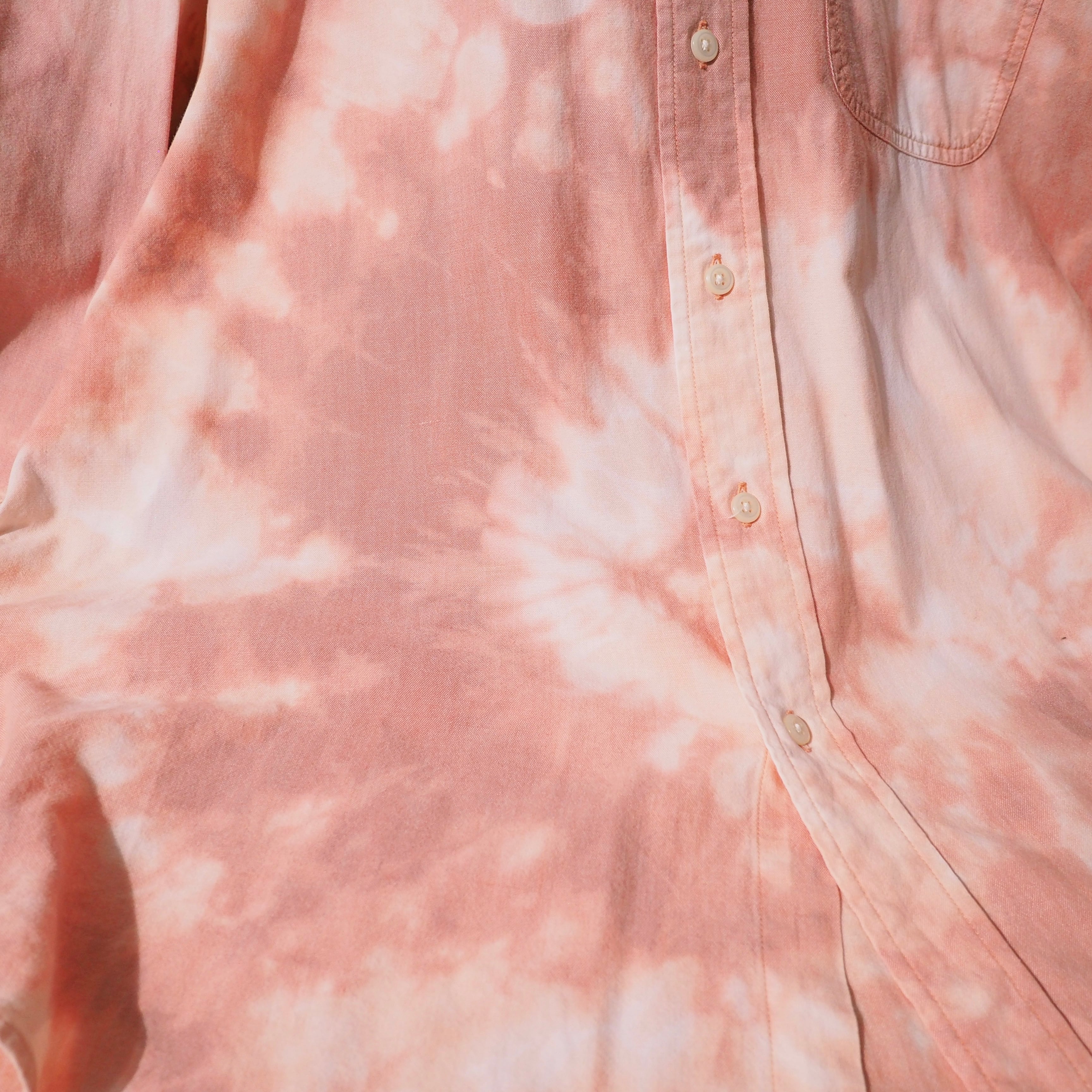 " L.L.Bean " Beautiful Flamingo pink Color Tie dye Over silhouette shirt