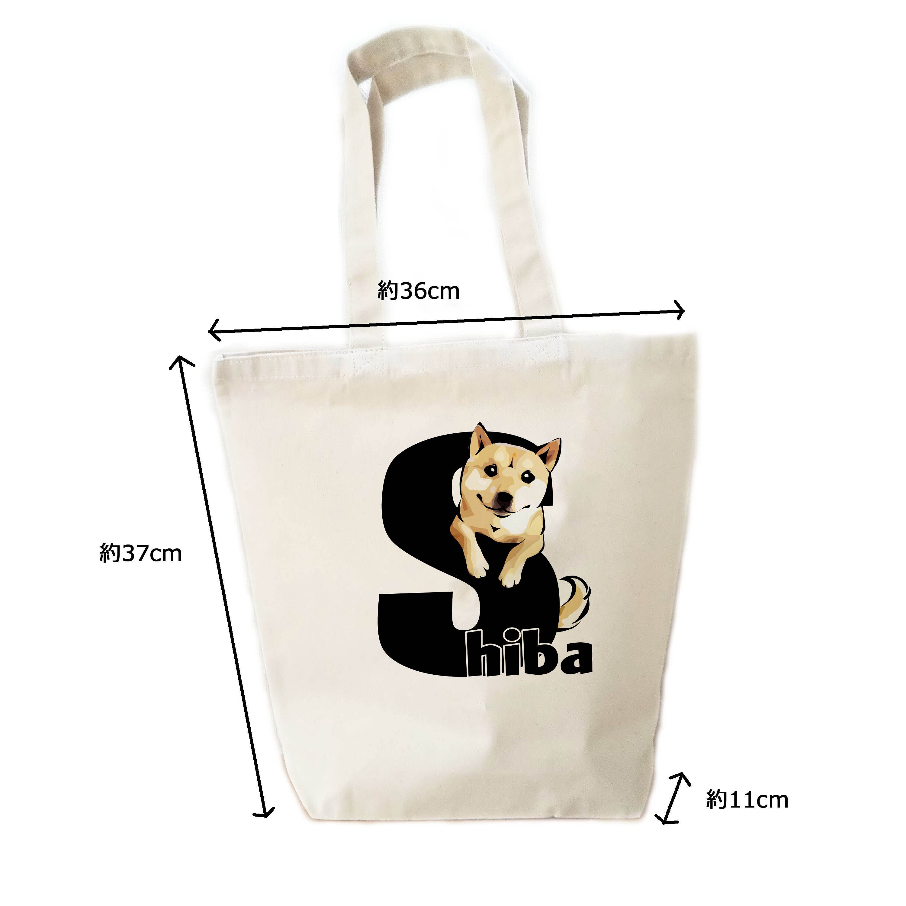 受注生産】トートバッグMサイズ アルファベット犬 コーギー、パグ