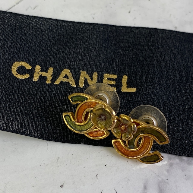 【最終処分SALE】CHANEL シャネル ココマーク フラワー ピアスマルチカラー A-6332