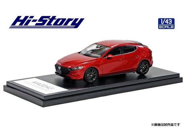 Hi-Story / ハイストーリー　1/43 MAZDA3 FASTBACK（2019）ソウルレッドクリスタルメタリック　HS258RE
